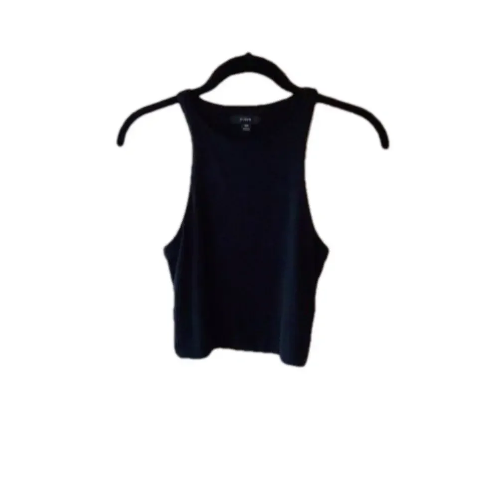 J. Crew Black Modal Blend Cropped Tank Top XS